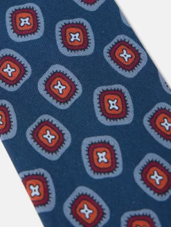 Corbata silk motivo azul