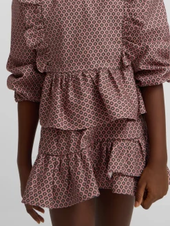 Falda girl estampado etnico rosa