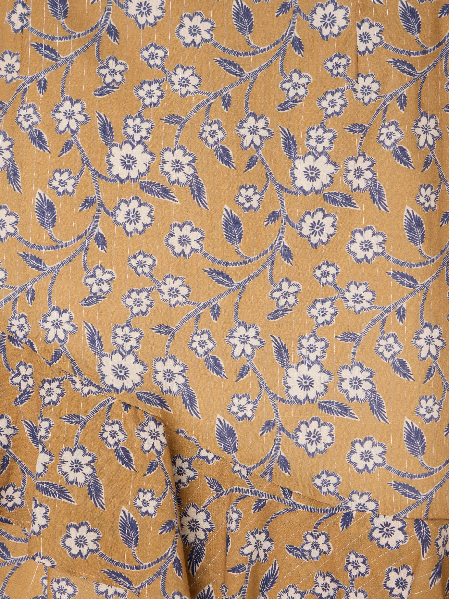Falda mini estampado flores camel