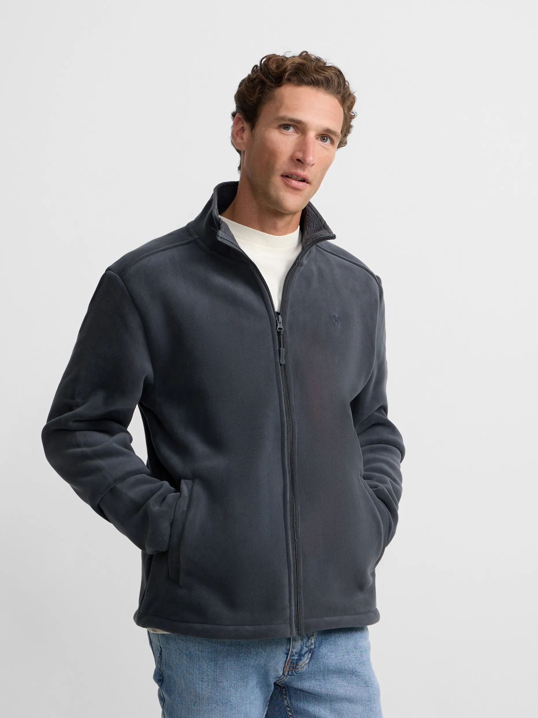 Forro polar clasico gris