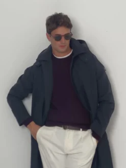 Gabardina azul marino