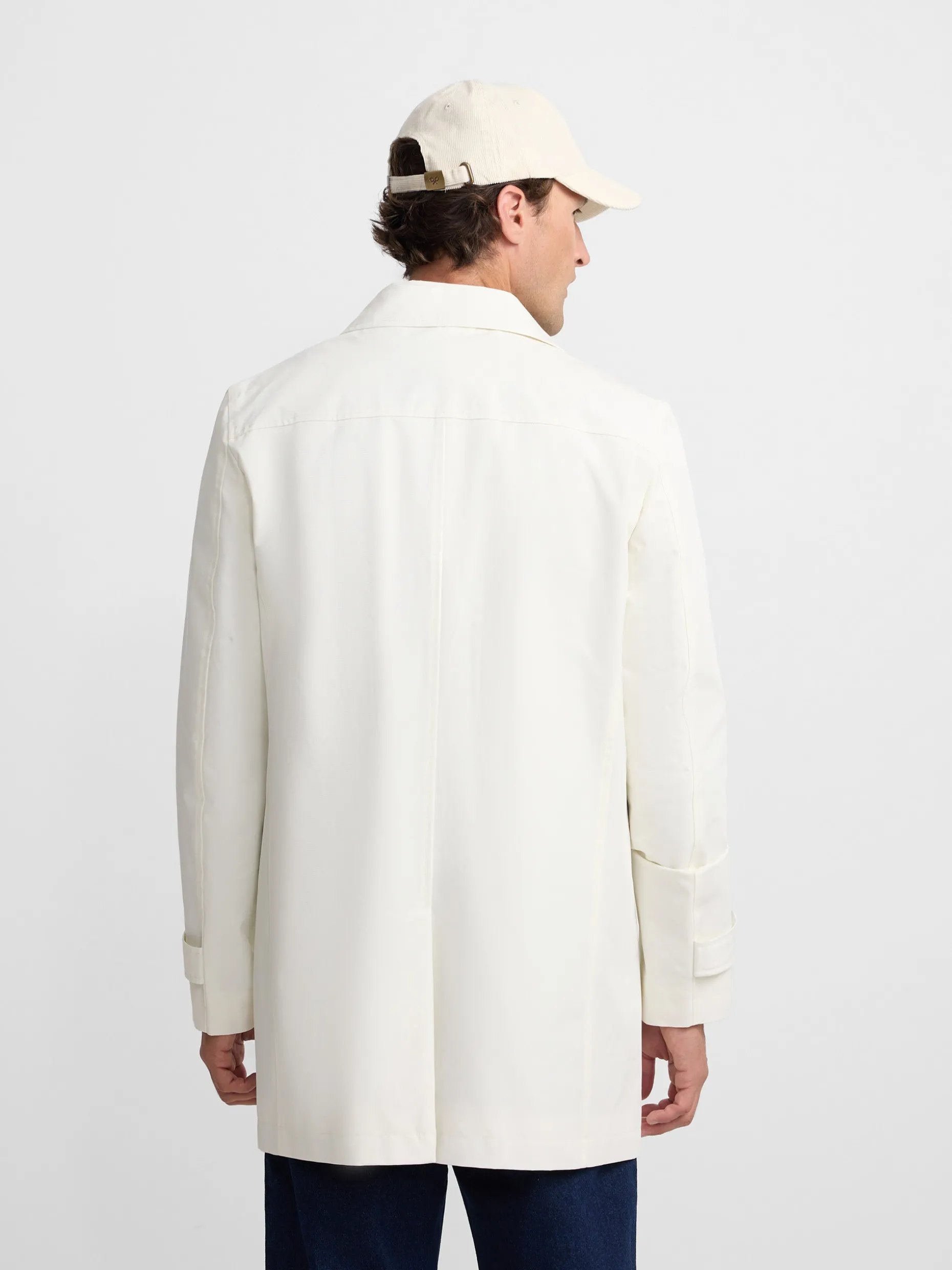 Gabardina corta beige