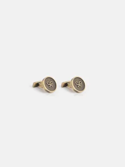 Gemelo redondo raquetas moneda