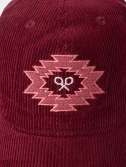 Gorra girl pana motivo etnico granate