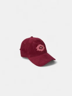 Gorra girl pana motivo etnico granate