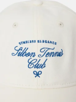 Gorra silbon tennis club beige claro