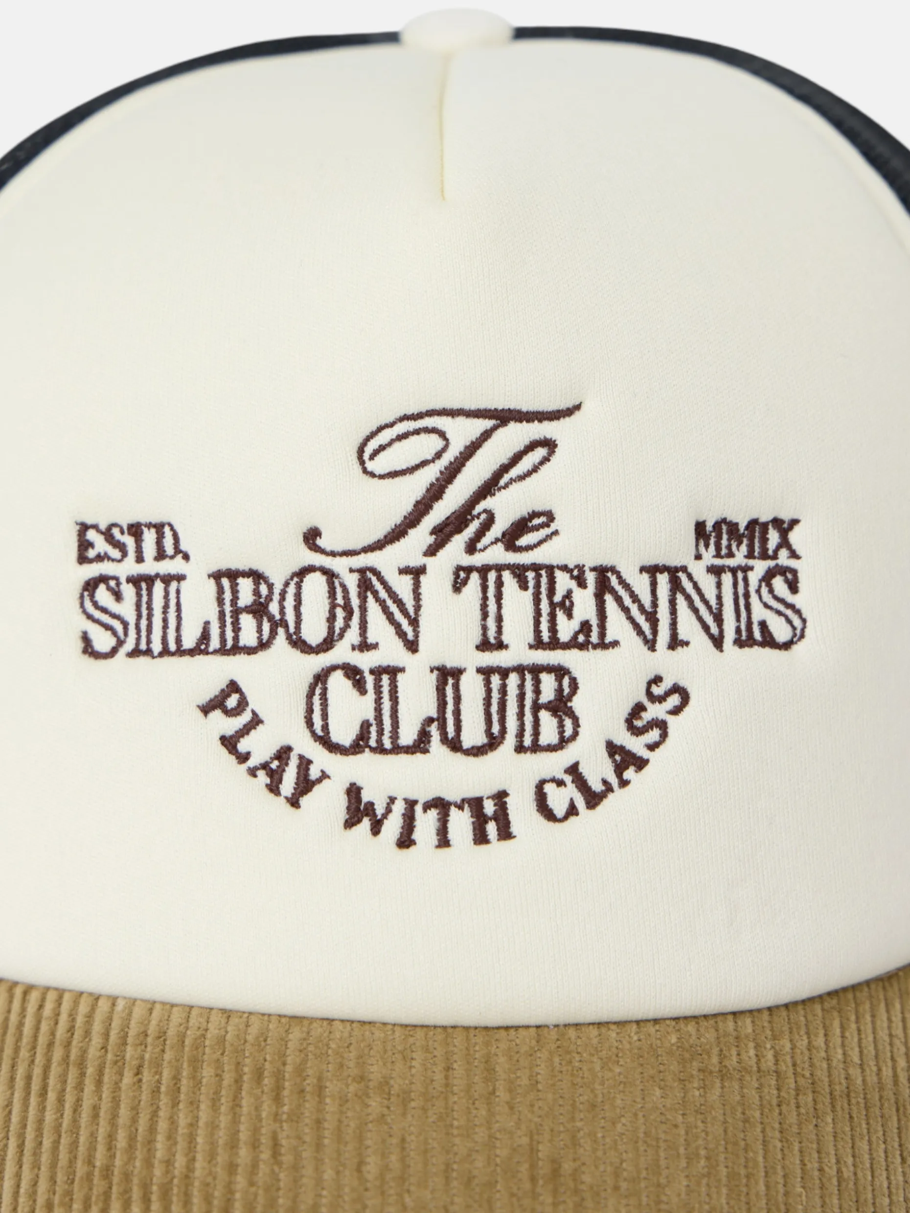 Gorra trucker tennis club pana beige