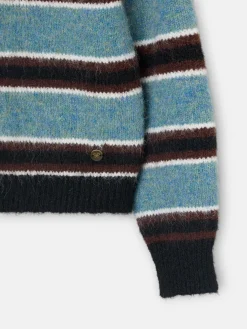 Jersey botones rayas azul y negro