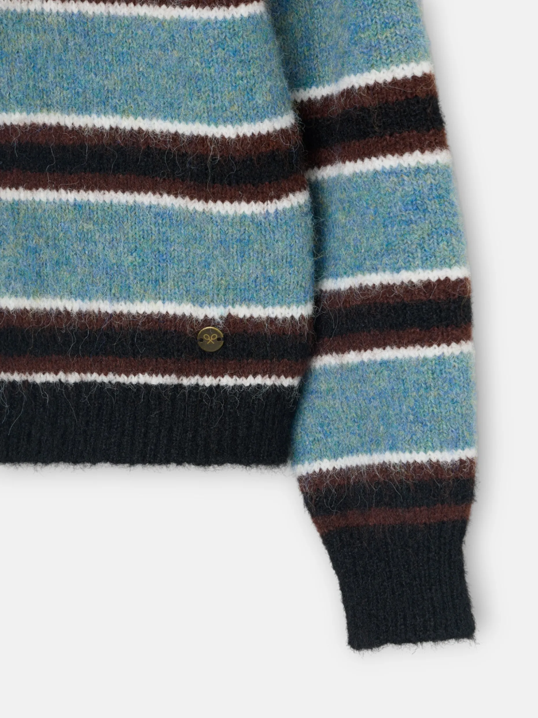 Jersey botones rayas azul y negro
