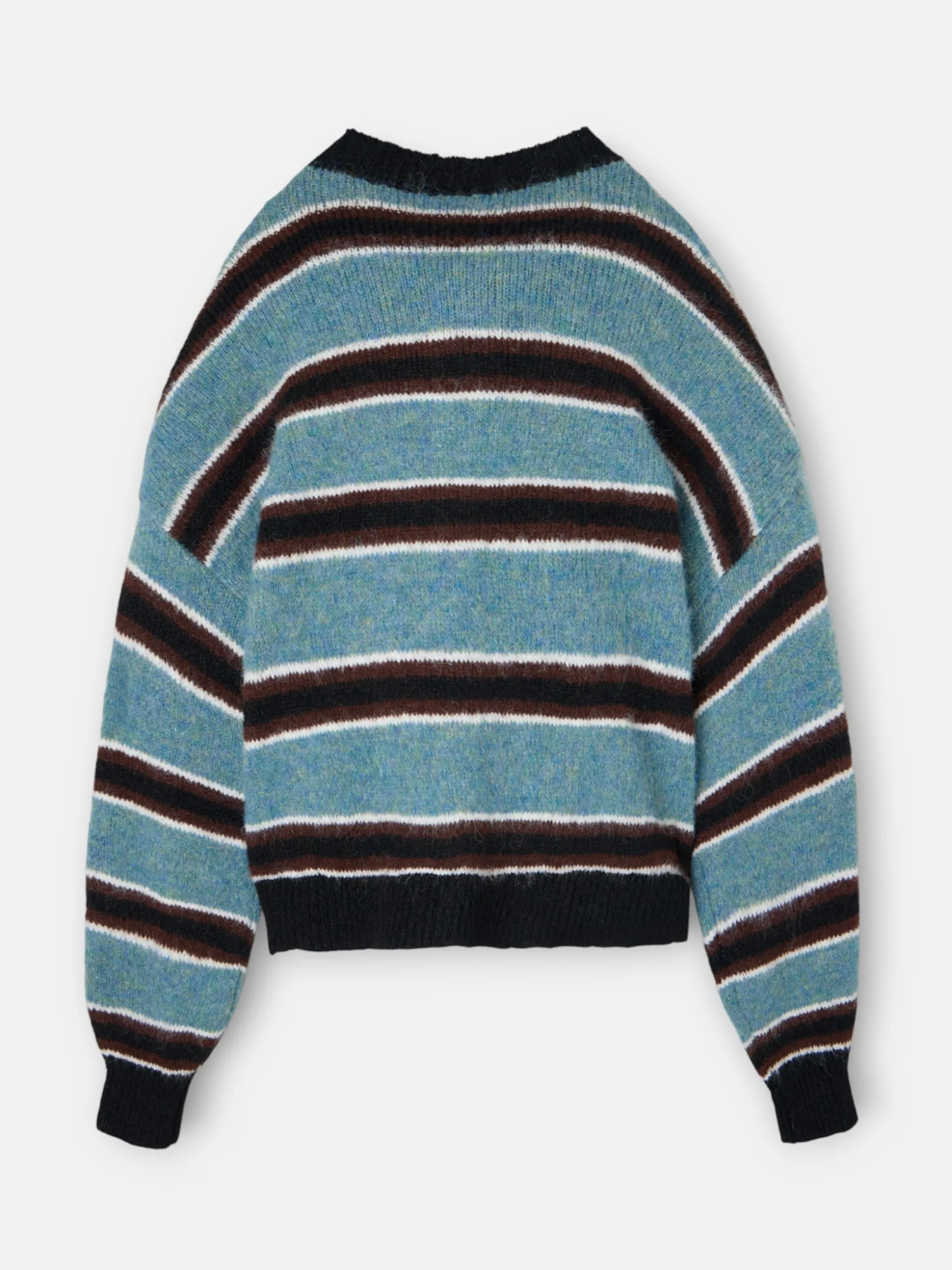 Jersey botones rayas azul y negro