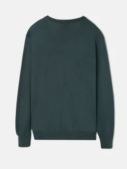 Jersey classic cuello pico verde oscuro