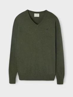Jersey classic cuello pico verde