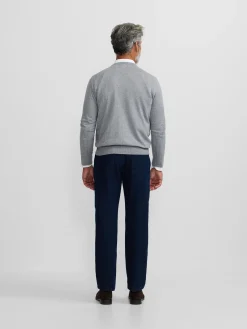 Jersey classic cuello pico gris