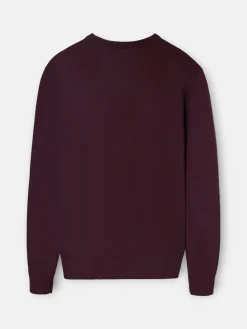 Jersey classic cuello redondo burdeos oscuro
