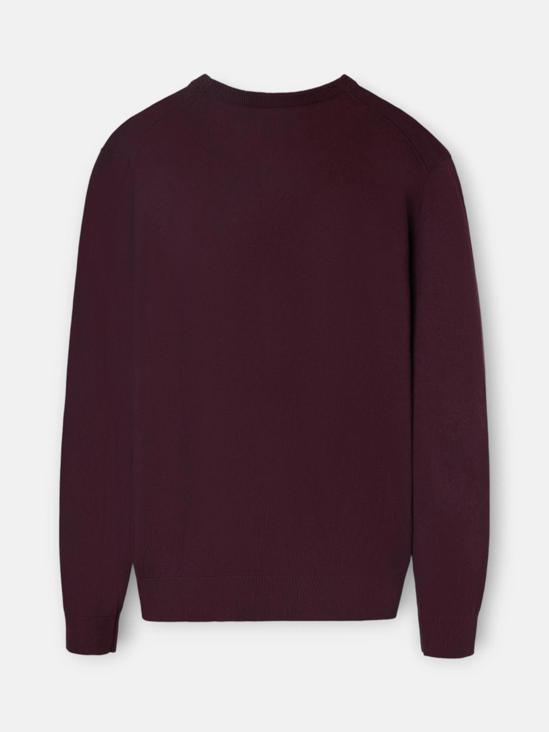 Jersey classic cuello redondo burdeos oscuro