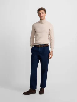 Jersey classic cuello vuelto beige