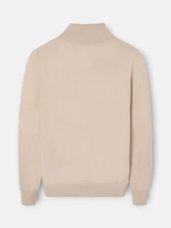 Jersey classic cuello vuelto beige