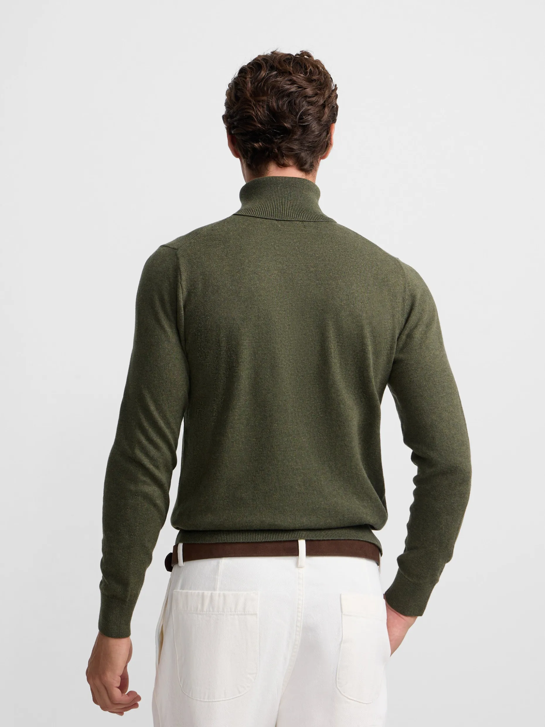 Jersey classic cuello vuelto verde