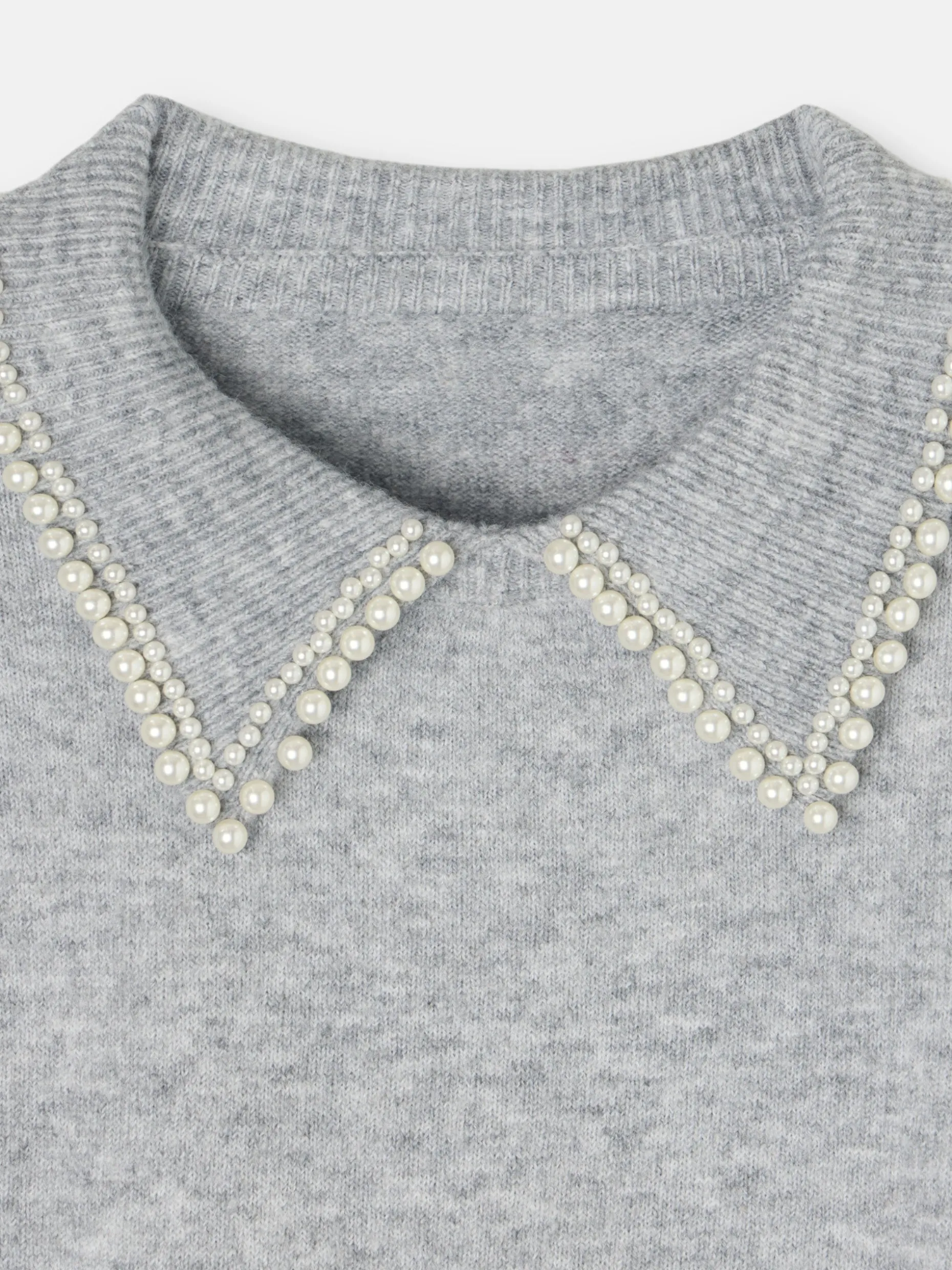 Jersey cuello polo gris