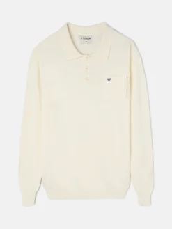Jersey cuello polo minilogo beige