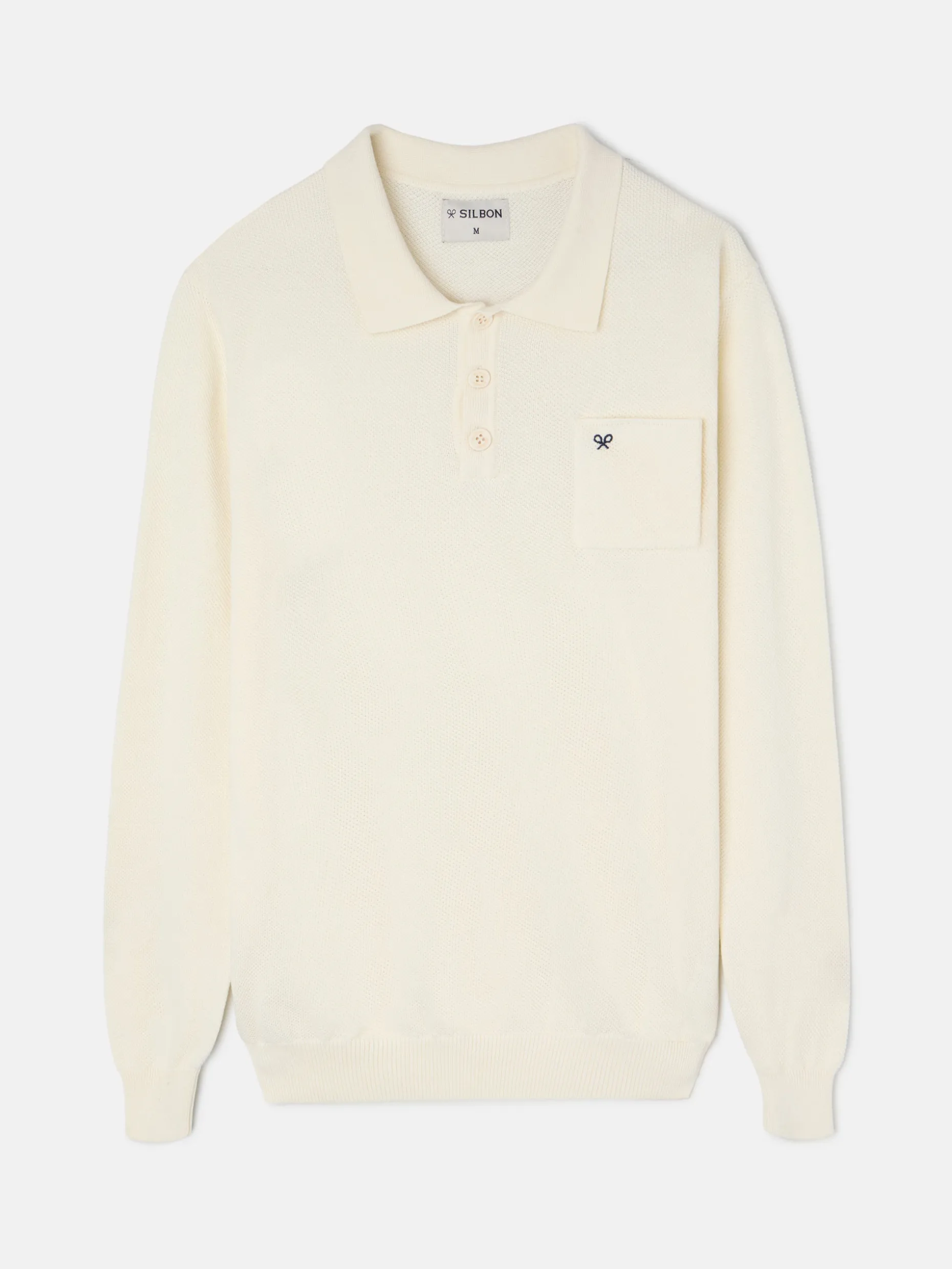Jersey cuello polo minilogo beige