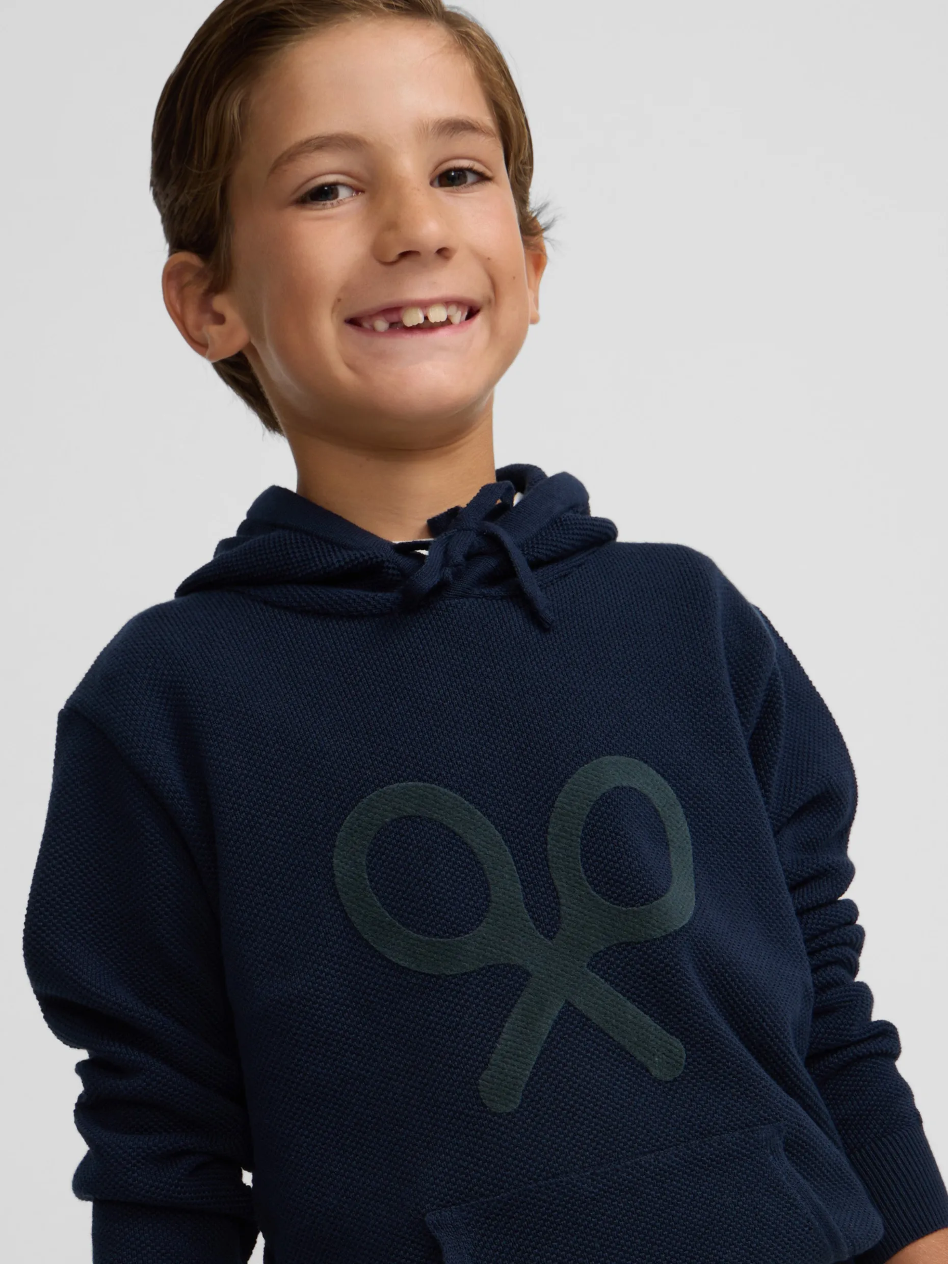 Jersey kids capucha raqueta azul marino