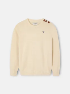 Jersey kids liso botones beige