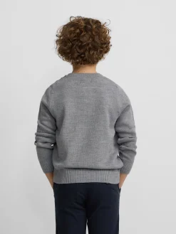 Jersey kids liso botones gris
