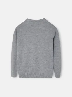 Jersey kids liso botones gris