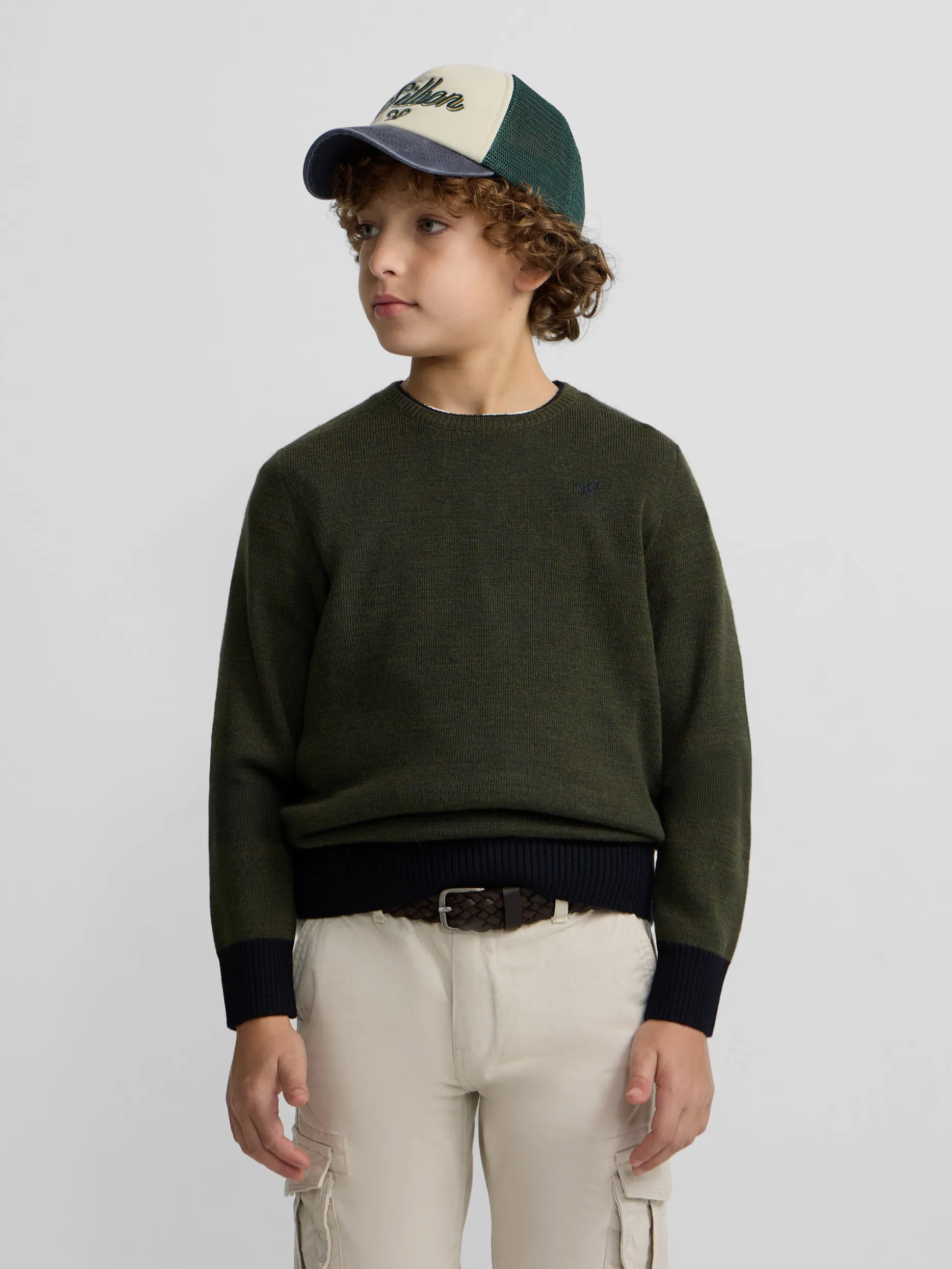 Jersey kids ribs azul marino verde