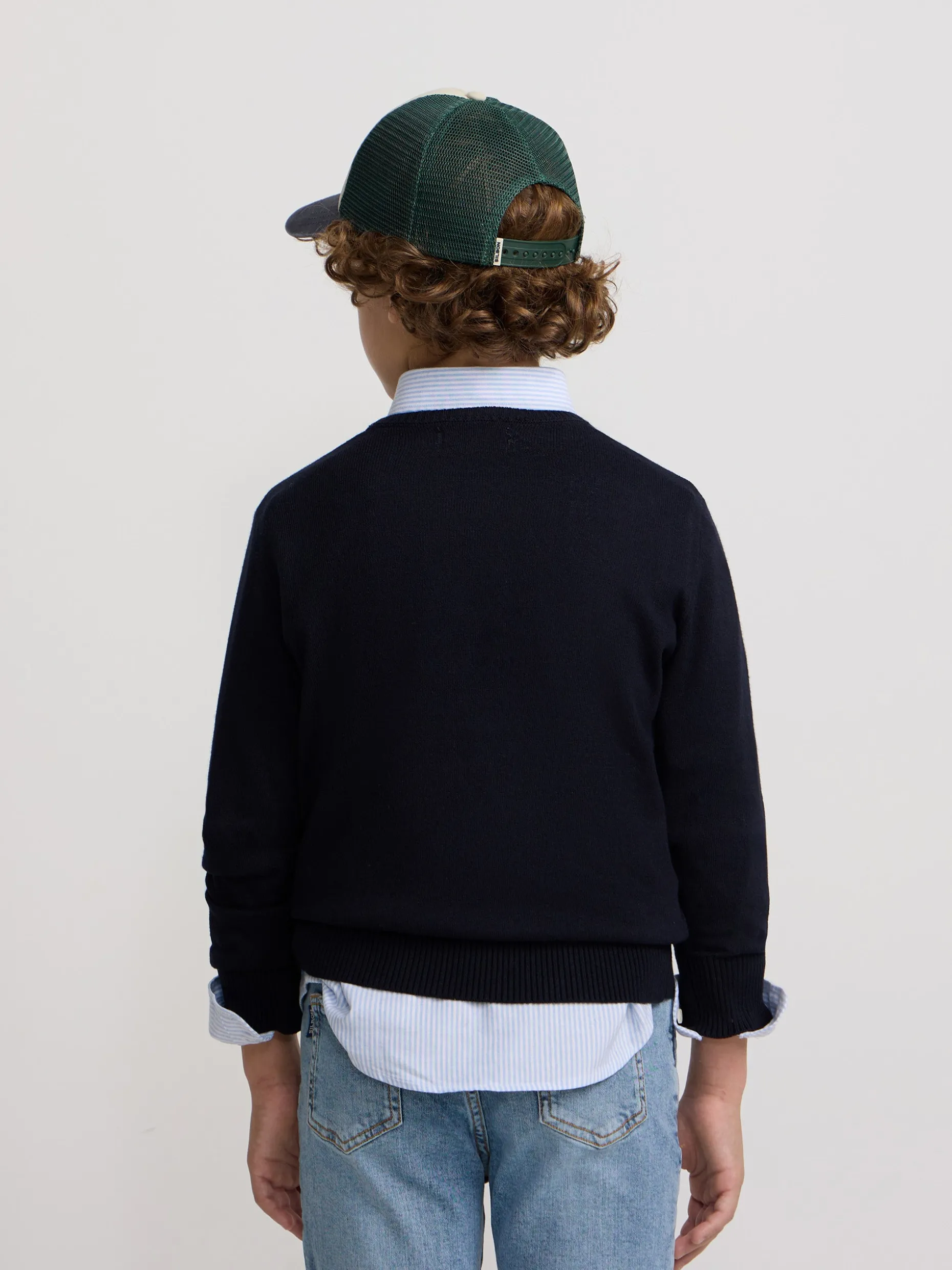 Jersey kids round neck azul marino