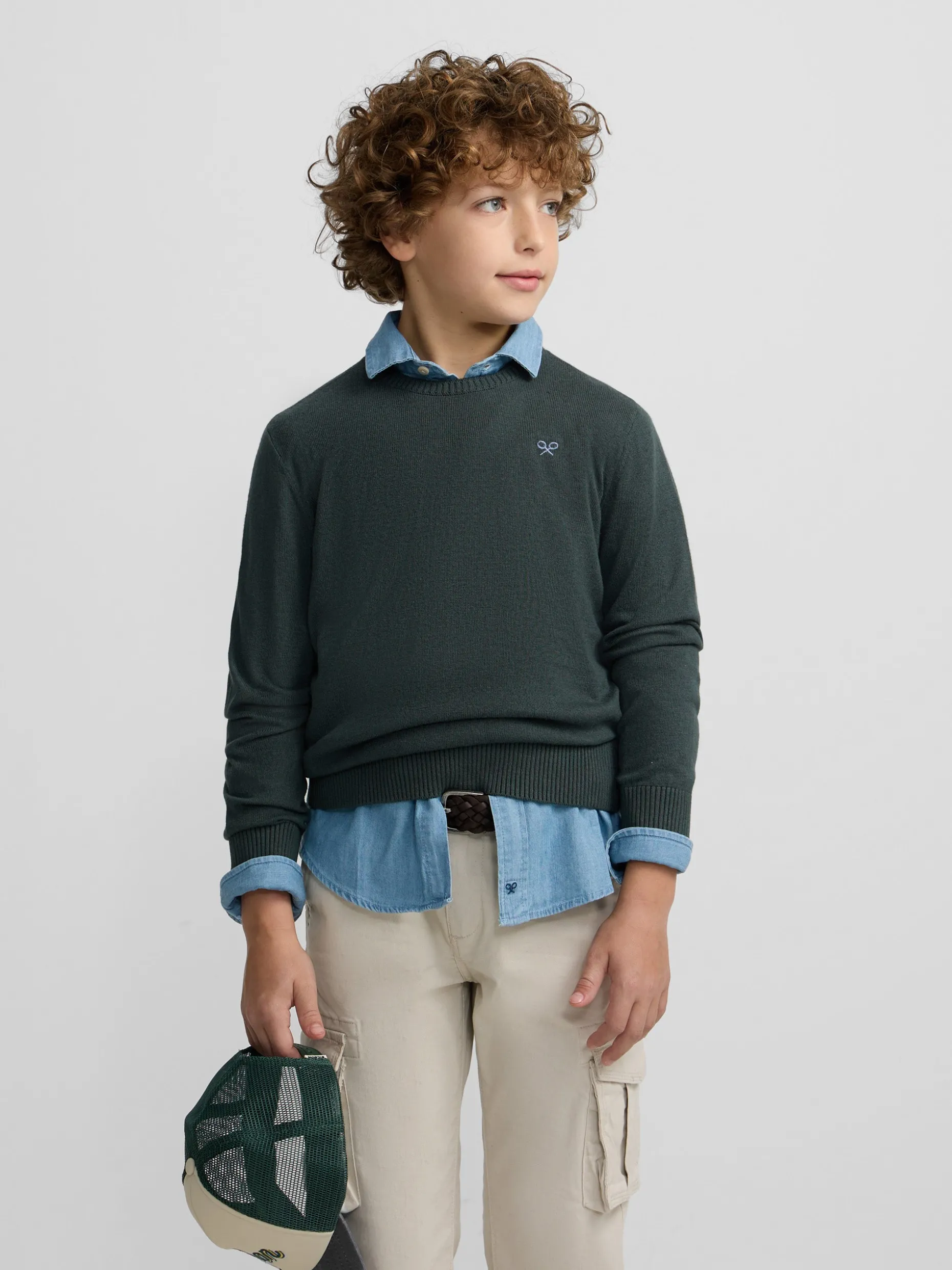 Jersey kids round neck verde