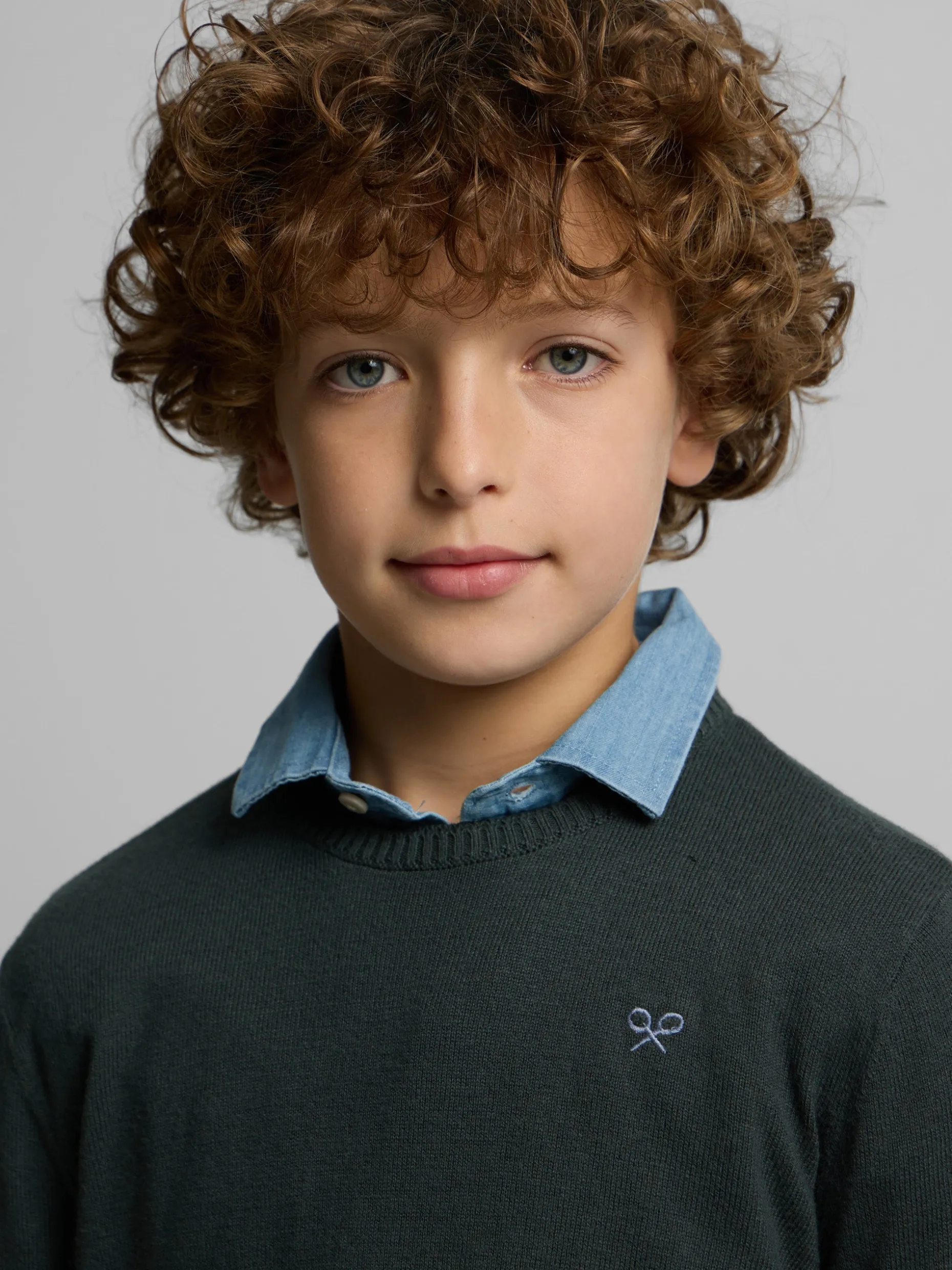 Jersey kids round neck verde