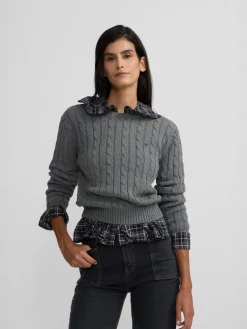 Jersey punto ochos gris