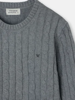 Jersey punto ochos gris