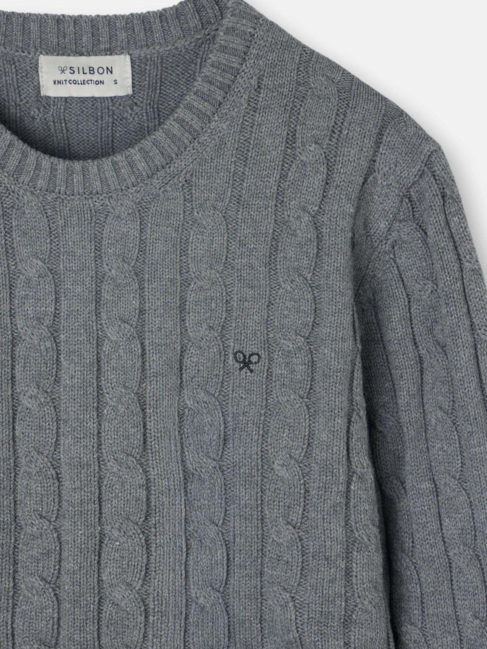 Jersey punto ochos gris