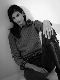 Jersey punto ochos gris