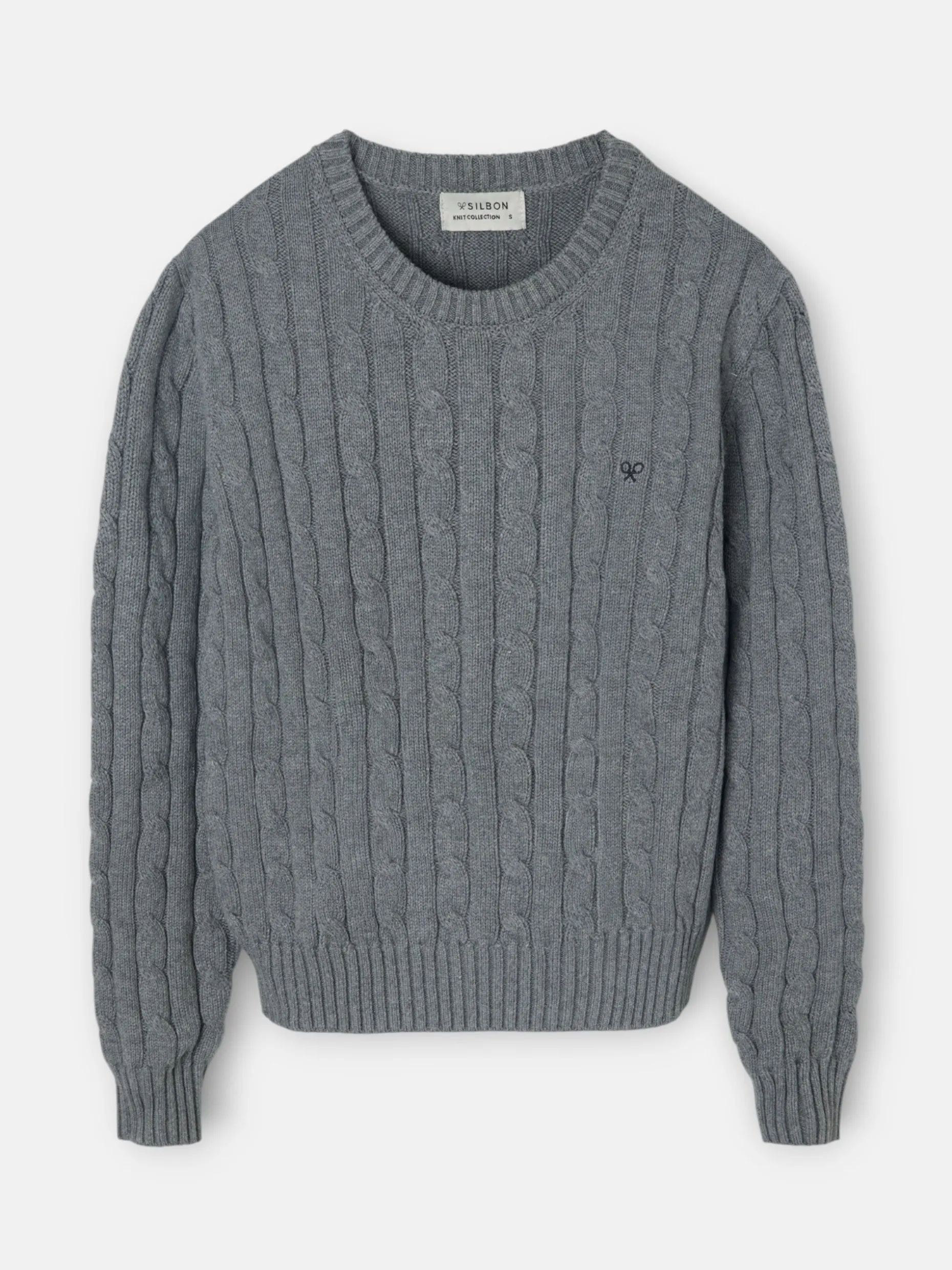 Jersey punto ochos gris