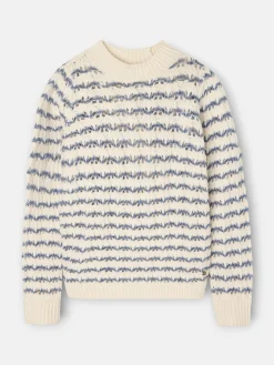 Jersey rayas lurex azul y blanco