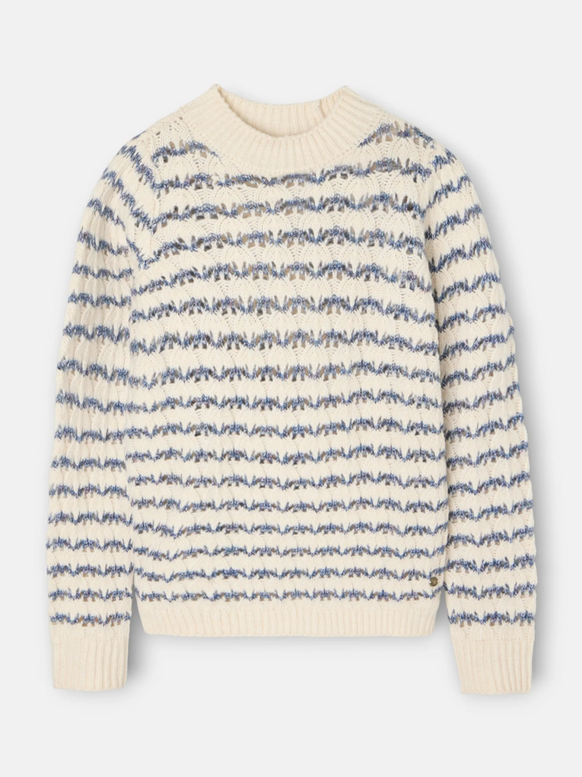 Jersey rayas lurex azul y blanco