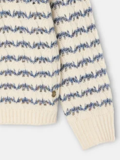 Jersey rayas lurex azul y blanco