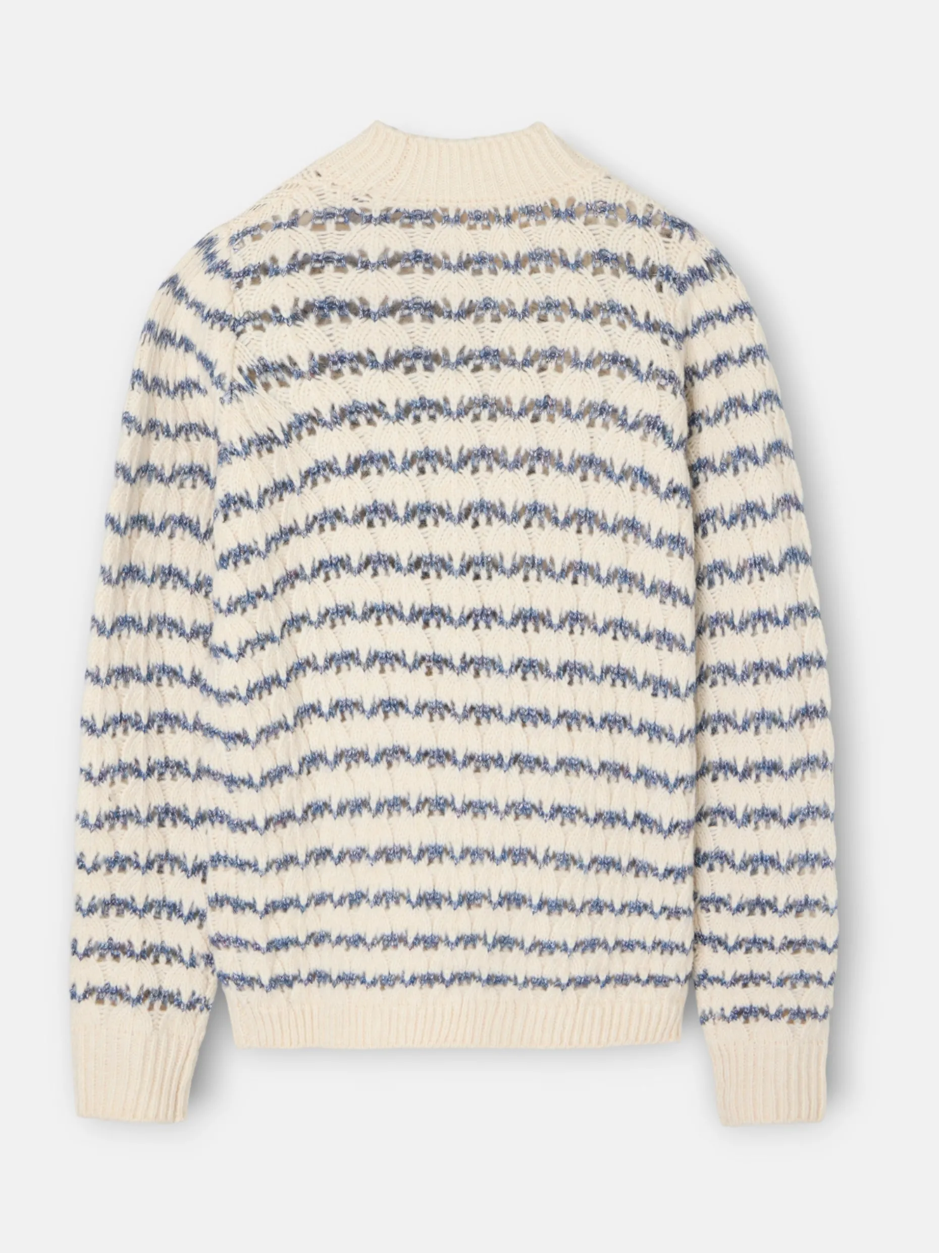 Jersey rayas lurex azul y blanco