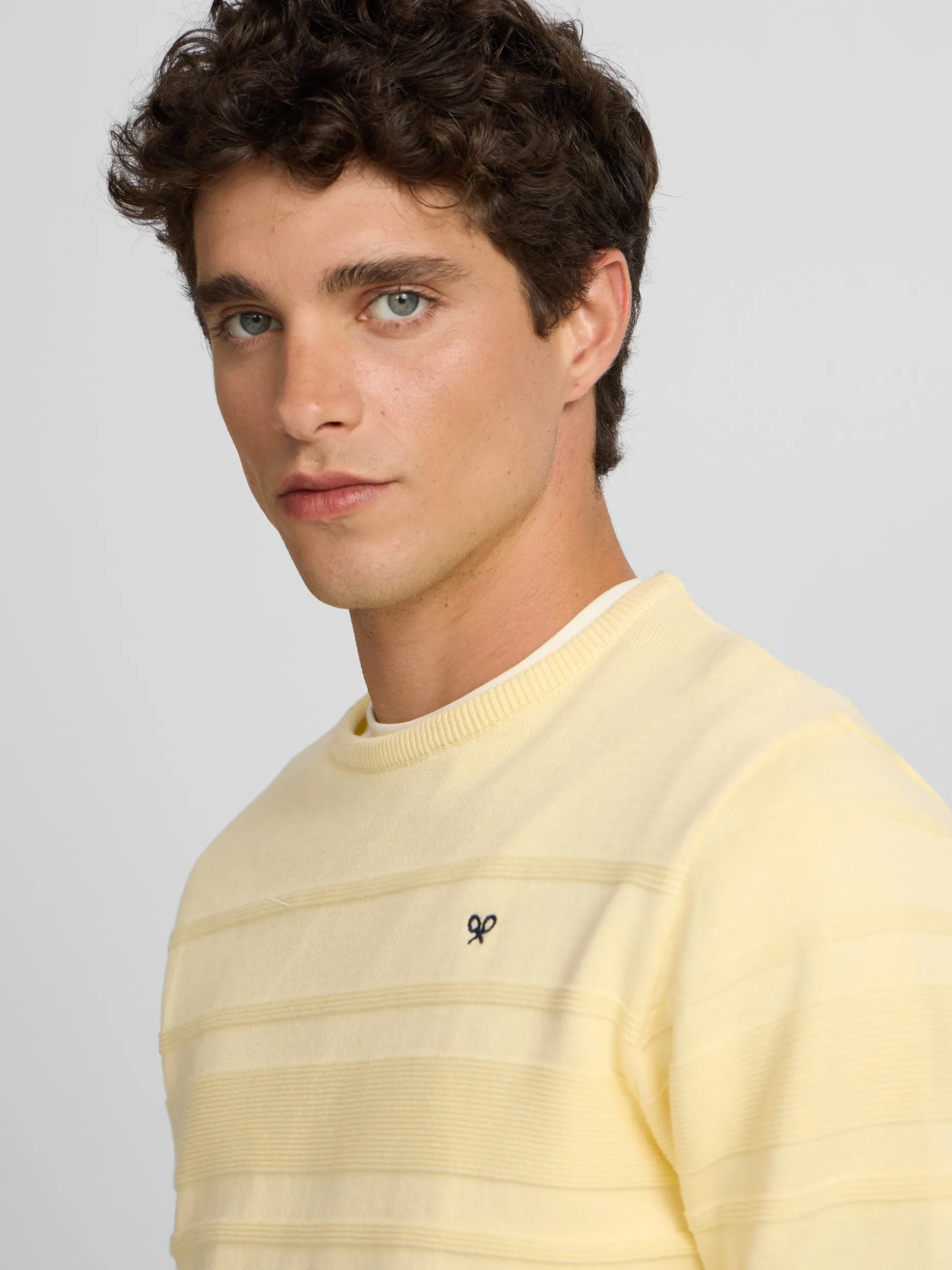 Jersey trenzado minilogo amarillo