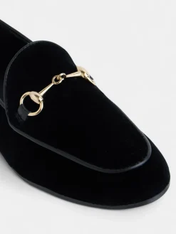Mocasin terciopelo negro