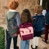 Mochila girl smile rosa y granate