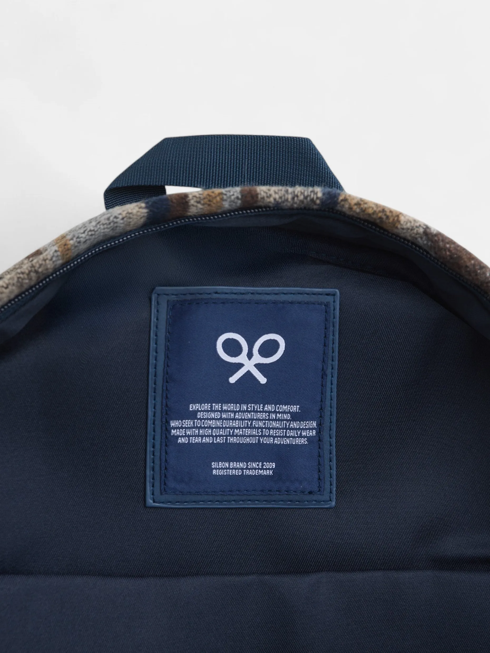 Mochila sport tejido etnico azul marino