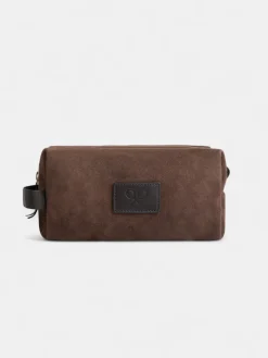Neceser piel detalle marron oscuro