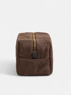Neceser piel detalle marron oscuro