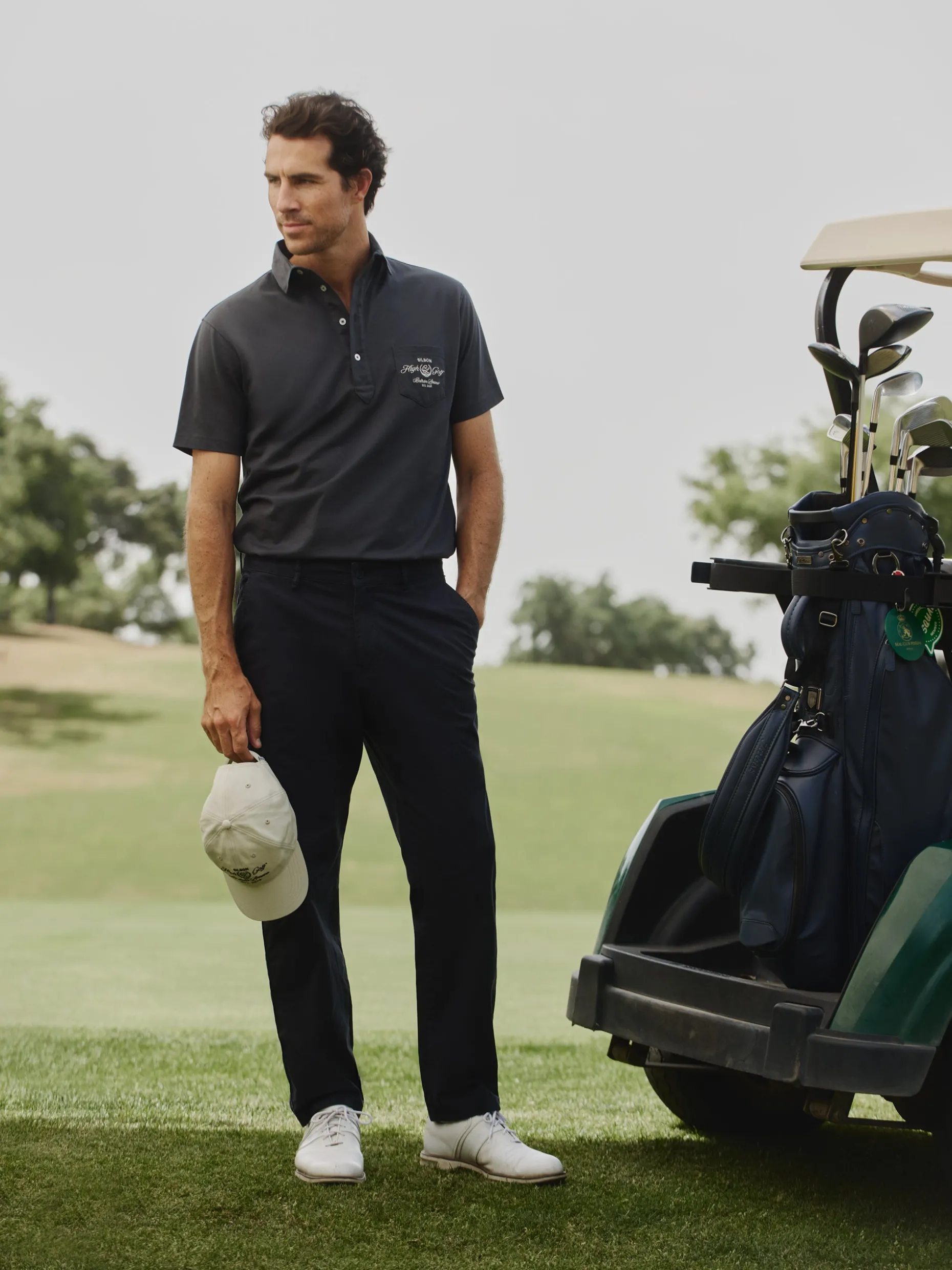Pantalon Beltran Lozano azul oscuro
