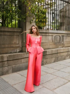 Pantalon CaprileXSilbon palazzo coral